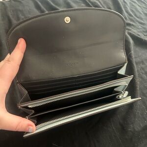 Coach pale blue Leather Wallet and purse set